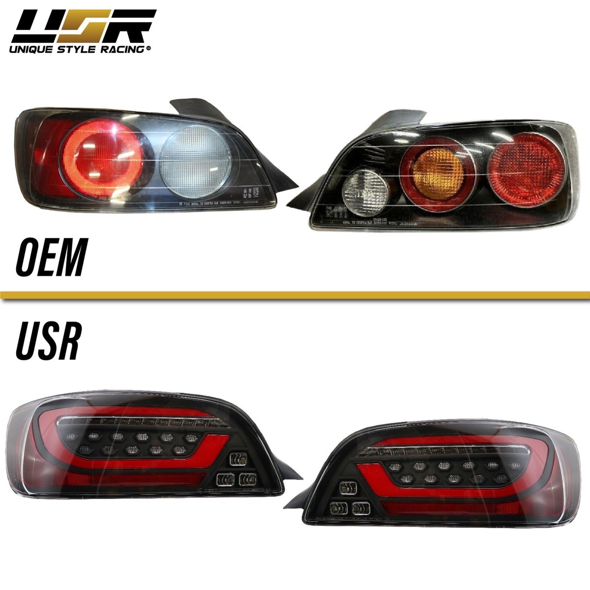 DEPO NO ERROR LED Black Sequential Tail Light Bar For 00-09 Honda