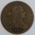 Photo of a 1808-P Half Cent from an eBay listing that sold on Jun 23, 2026