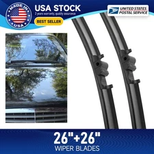 New Top Quality 26" + 26" Windshield Wiper Blades Hybrid Silicone OEM Quality