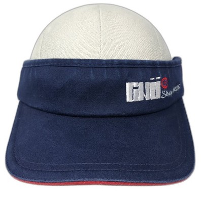 GNU Snowboard Fitted Sun Visor Cap Blue One Size Embroidered Outdoor