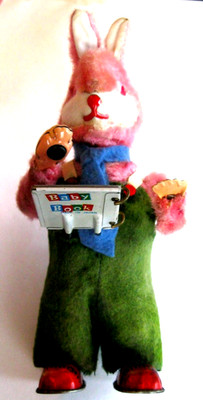 Vintage 1950's Reading Bunny Rabbit Wind-up Toy By Alps NM Condition WORKS!!!