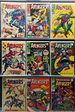 Avengers #50 51 52 53 54 56 58 59 Ann 2 1968 Vision X-Men Black Panther Origin