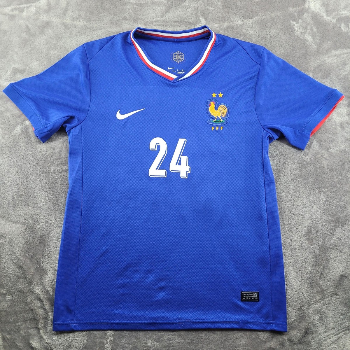 France National Team Jersey Mens Large Blue Soccer Dri Fit Number