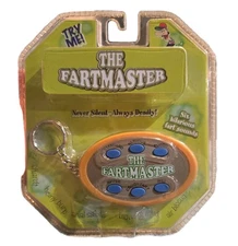 Rare THE FARTMASTER Sound Creating Electronic Keychain 6 Different Farts Prank