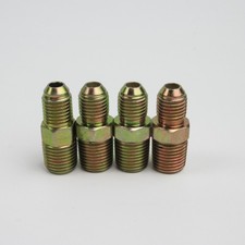 PT1/4 NPT Male to 1/4-28 UNF Male Hydraulic Adapter Nipple Fitting Steel