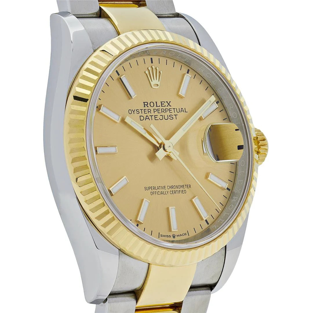 Rolex Datejust 41 126333 Stainless Steel Yellow Gold Champagne Dial Oyster image 4