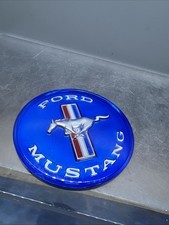 Vintage Ford 65 66 Mustang Style Wheel Hubcap Emblem Insert Blue Oem