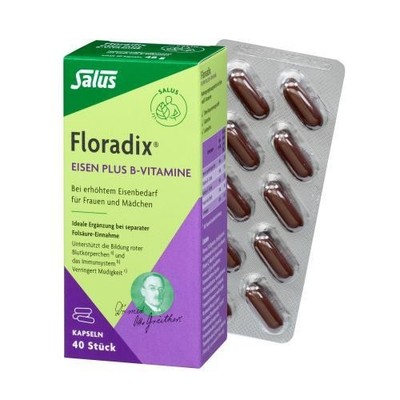 FLORADIX Eisen plus B Vitamine Kapseln 40 St