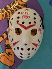 Friday The 13th Jason Hockey Mask Signed F13 1980 Autograph Prop White Display