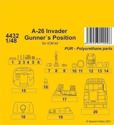 CMK 129-4432 1/48 a-26 Invader Gunners Position Resin