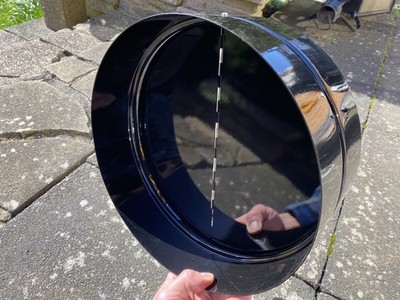 VENT AXIA 12 ZOLL /315 MM INLINE RÜCKZUGVERSCHLUSS KAMINOFEN EMAILLIERT SCHWARZ
