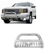 Cadillac Bull Bars Black Horse Bull Bar Skid Plate Stainless Steel fit 2007-2014 Cadillac Escalade