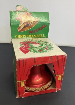 Vintage Weihnachten musikalische Kathedrale Glocke spielt Jingle Bells funktioniert Zugschnur