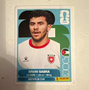 Panini FIFA World Cup 2026 Ibrahim Sabra JOR 20 Jordan Player Portrait Sticker