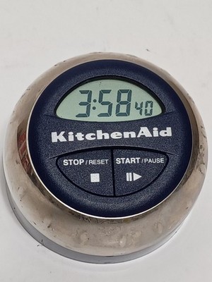 Kitchen Aid Digital Kitchen Timer Blue & Chrome Cooks Series - Tested/Working