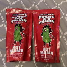 Hot Mama Pickle in a Pouch by Van Holtens x 2 Pouches USA Import