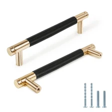 Knurled Cabinet Pulls 12 Pack, 6 Inch Long Cabinet Handles Metal Door Pulls, ...