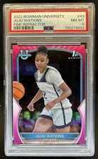 2022-23 Bowman Chrome University JuJu Watkins Pink Refractor #43 PSA 8
