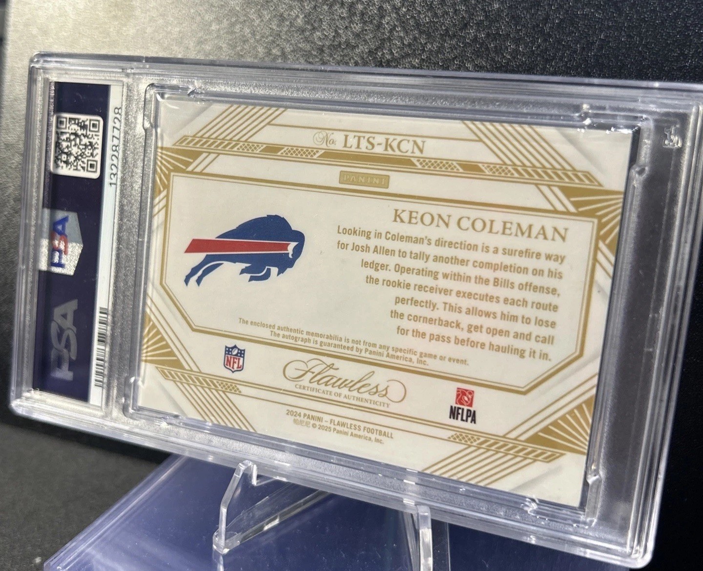 2024 Panini Flawless - Keon Coleman #LTS-KCN 1/1 Rookie Shield On Card Auto🔥 view 6