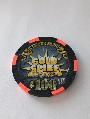 2009 GOLD SPIKE CASINO LAS VEGAS, NEVADA GRAND OPENING $100.00 CHIP EXCELLENT!