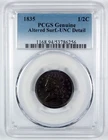 Photo of a 1835-P Half Cent from an eBay listing that sold on Jul 16, 2026