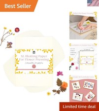 XL Blotting Paper for Flower Pressing - Extra Large 15 Sheets, Highly Absorbent