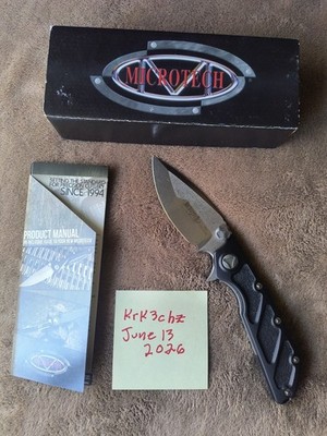 Microtech D.O.C 153-10 Stonewash Standard Elmax Vintage Excellent Condition