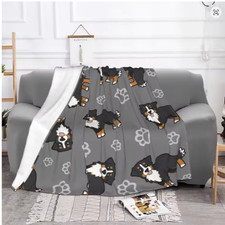 Bernese Mountain Dog Baby Blanket Fleece Sofa Cover Winter Plush 3D Print