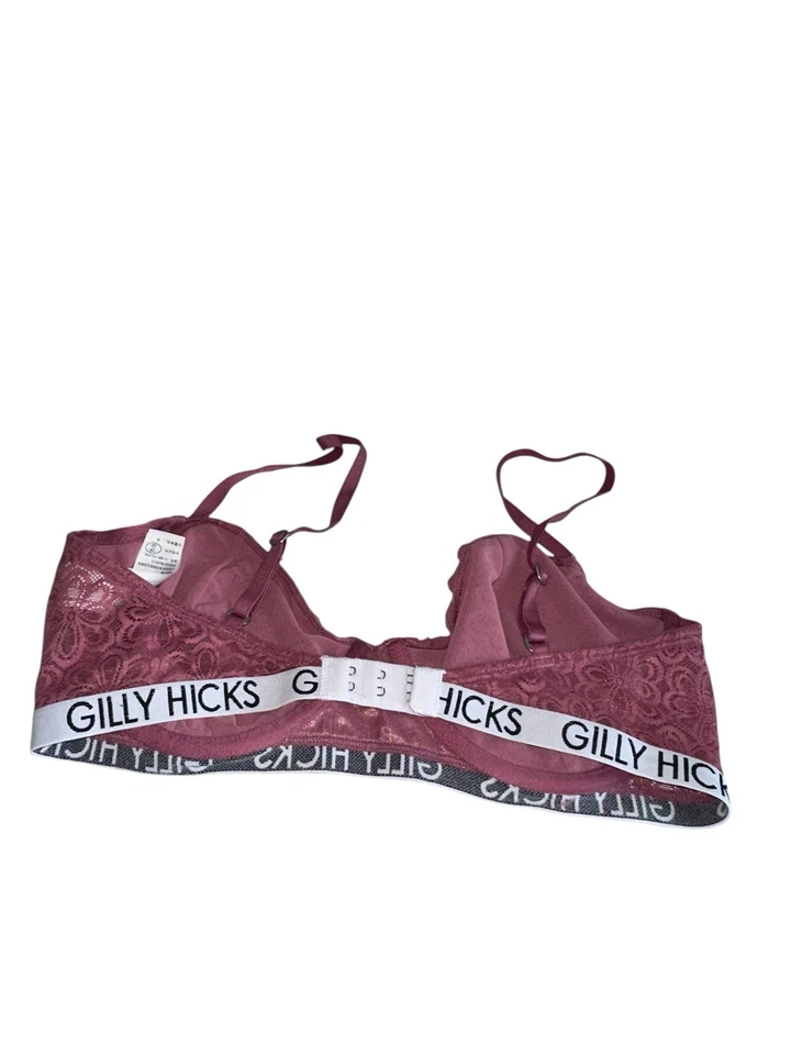 Gilly Hicks By Hollister Unlined Underwire Balconette Bra 36D Rose Pink - Image 4 of 4