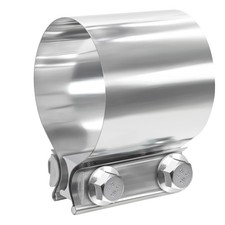 Lwnwpper 2.25 Inch Exhaust Clamps Muffler Clamp For 2.25-1pcs Silver