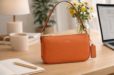 COACHのバッグ New Genuine COACH Women's Natural Grain Leather Plaza 18 Bag Color
