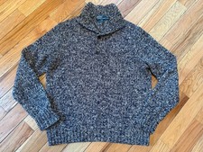 VTG Polo Ralph Lauren Men s Size XL Chunky Knit Button Neck Pullover Sweater
