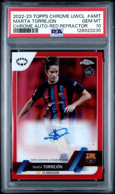2022-23 Topps Chrome Women's Uefa Soccer RC Marta Torrejon RED 3/5 Barcelona