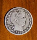 Nearly Fine 1915 S San Francisco Barber silver 50C half dollar FREE SHIPPING