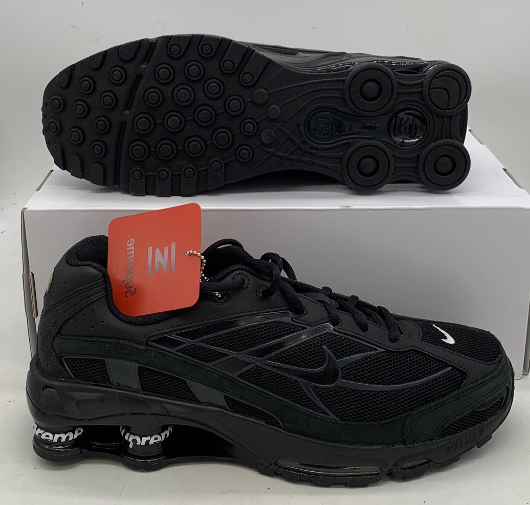 Nike Shox Ride 2 x Supreme Triple Black Sneakers DN1615-001 Mens