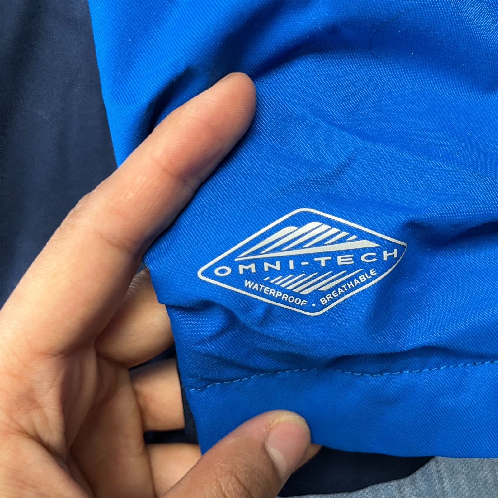 Columbia Omni-Tech Boys Jacket Size L (1416) Blue Waterproof Breathable Hooded thumbnail 3