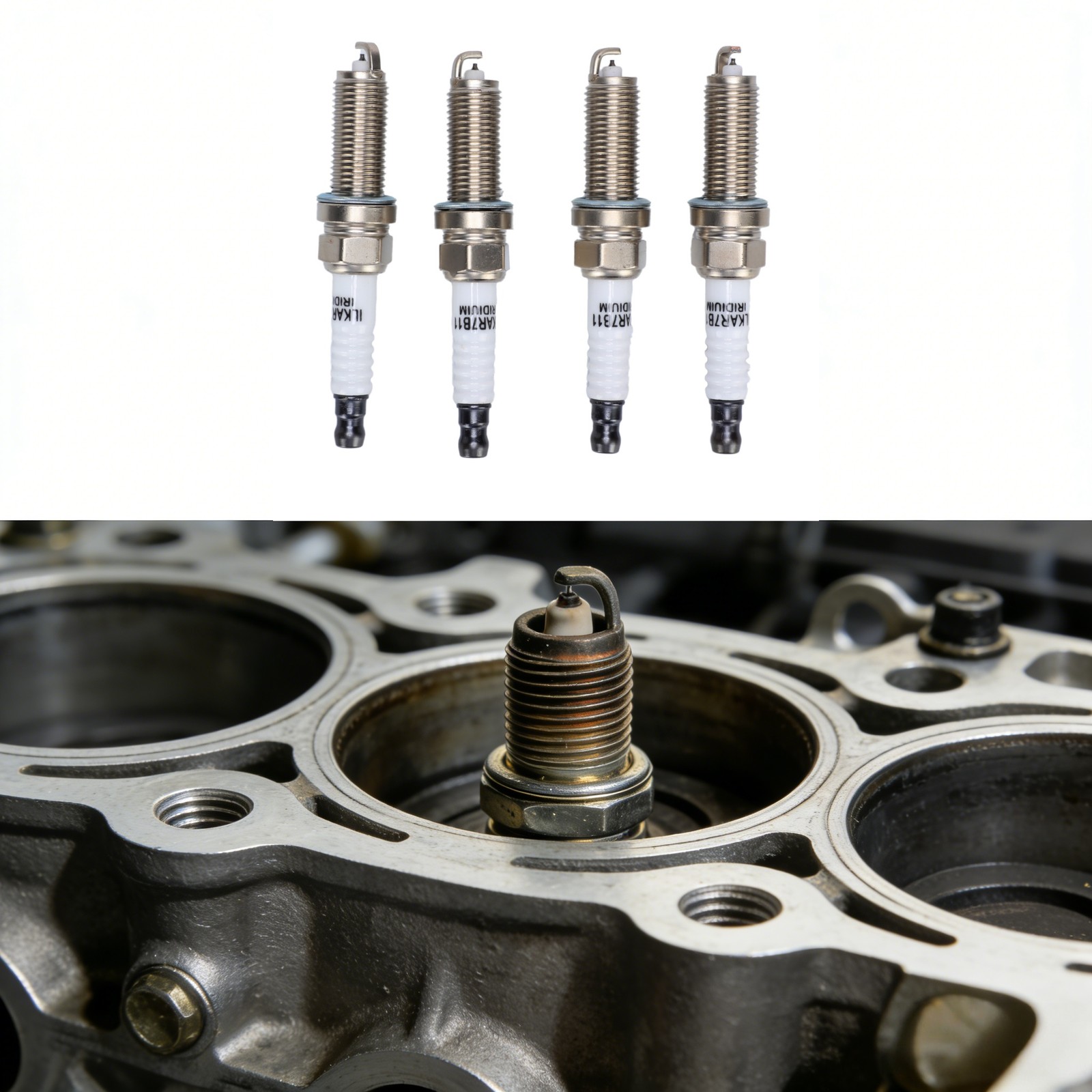 4-Piece Spark Plug Kit 90919-01253 Compatible with Toyota