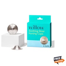 Silver Nursing Cups, 2 Pack, Breastfeeding Nipple Covers for Protection  BPA...