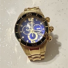 Invicta Gold Tone Diver Chronograph Wristwatc...