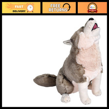 Howling Wolf Plush Stuffed Animal - 25" Soft Toy, Cuddly Wildlife Decor