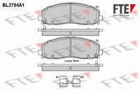 Fte Bremsbelagsatz Scheibenbremse 9010930 FüR Vw Routan Fiat Freemont Jtd 4X4 4