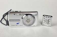 Olympus Stylus 760 7.1MP Digital Camera Silver Tested (NO SD CARD, CHARGER)