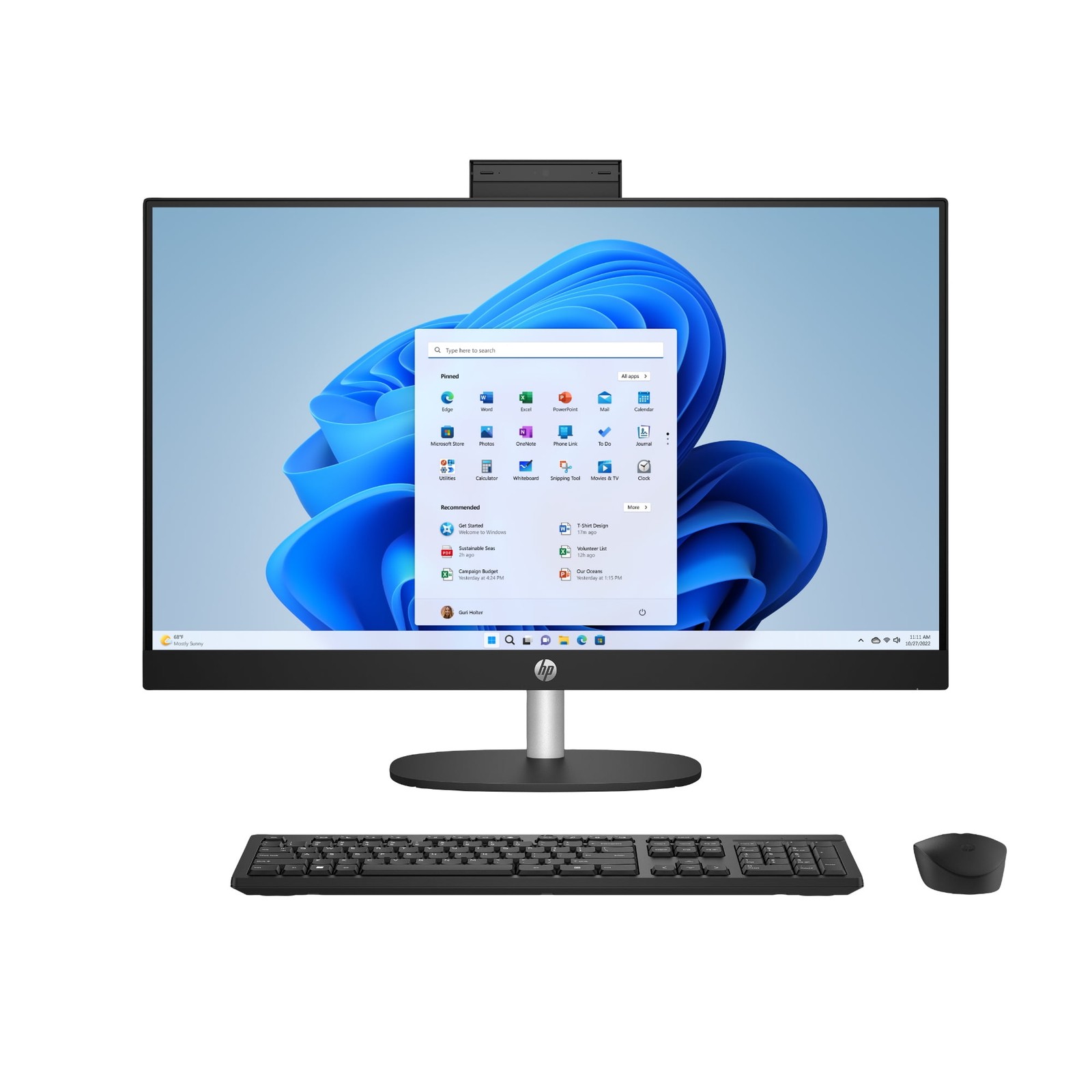 HP 27-cr0023w 27" FHD Touchscreen Ryzen 7 7730U 2GHz AMD Radeon Graphics 12GB