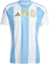 adidas Men's Argentina 2024 Home Jersey, White/Blue Burst - Large