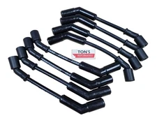 All Black Ton's 10mm Ceramic LS Spark Plug Wire Set 45 Chevy Corvette Camaro GMC