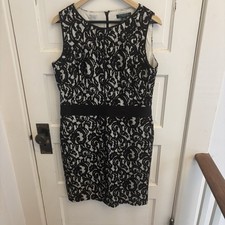 Lauren Ralph Lauren Women’s Black Lace Sleeveless Sheath Dress Lined Size 14