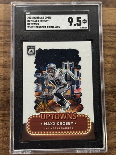 Maxx Crosby [White Pandora] #22 2024 Panini Donruss Optic Uptowns card