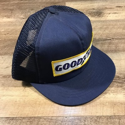 Vintage 80s Swingster Goodyear Embroidered Patch Snapback Trucker Hat