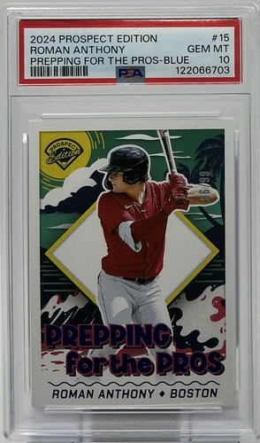 Roman Anthony Rookie PSA 10- 2024 Panini Prospects-Prepping for MLB ‘Blue’ /99