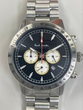Paul Smith PS0110007 Men's 43mm Black Dial Chronograph Quartz Watch Stainless St
